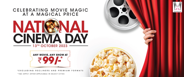 National Cinema Day Returns With Movies for Just Rs 99/- National Cinema Day 2023, on 13th October