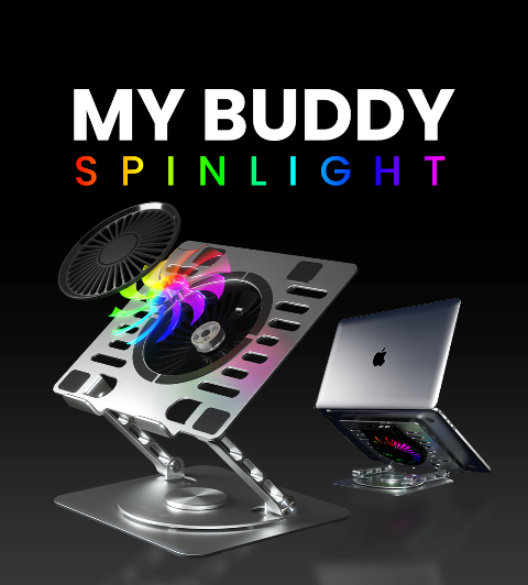 Portronics Launches My Buddy Spinlight A Highly Ergonomic Laptop Stand 