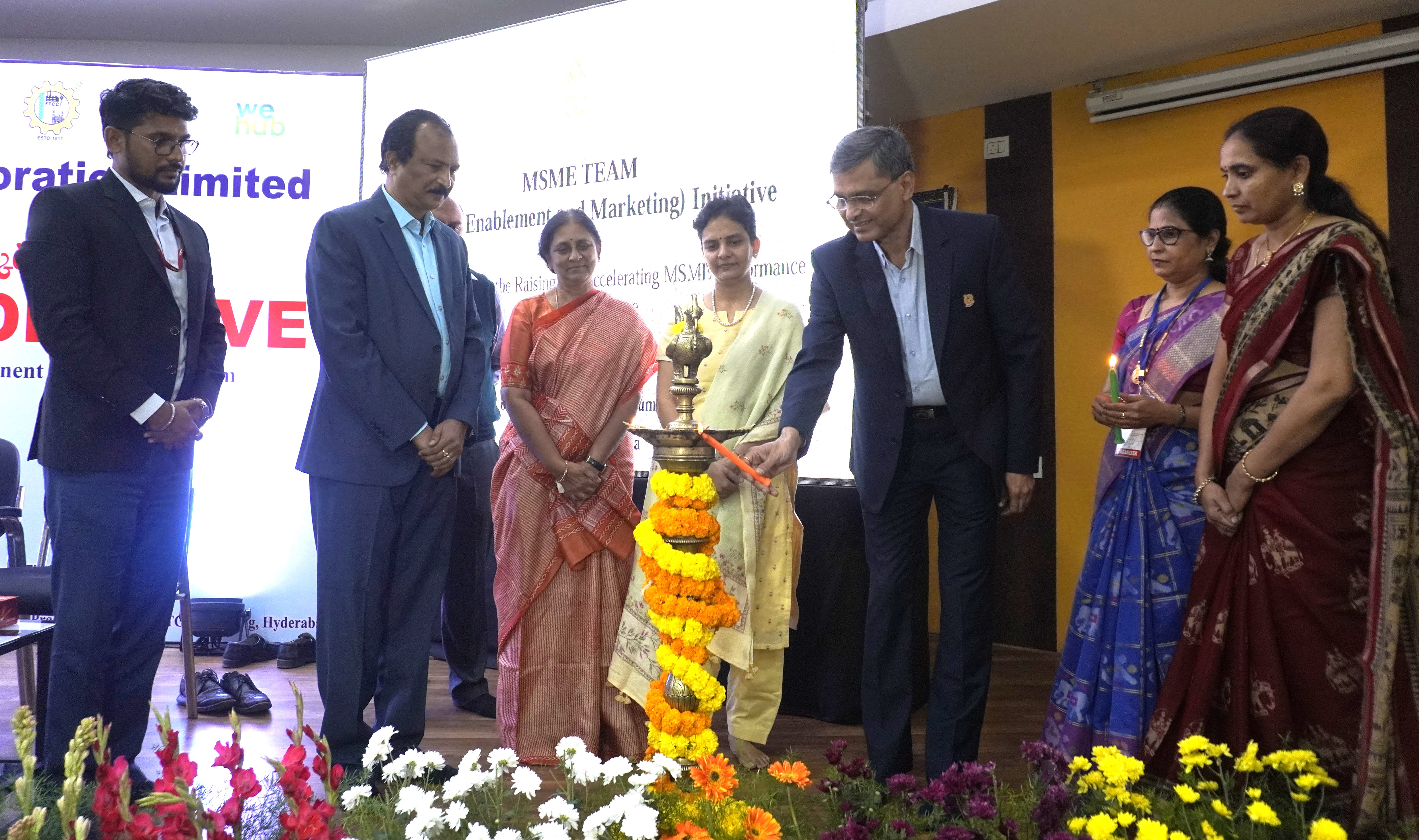 Smt Divya Devarajan_ IAS_ CEO_ SERP_ Hyderabad_ Chief Gest seen inaugurating MSME MARKETING CONCLAVE ORGANISED BY NSIC