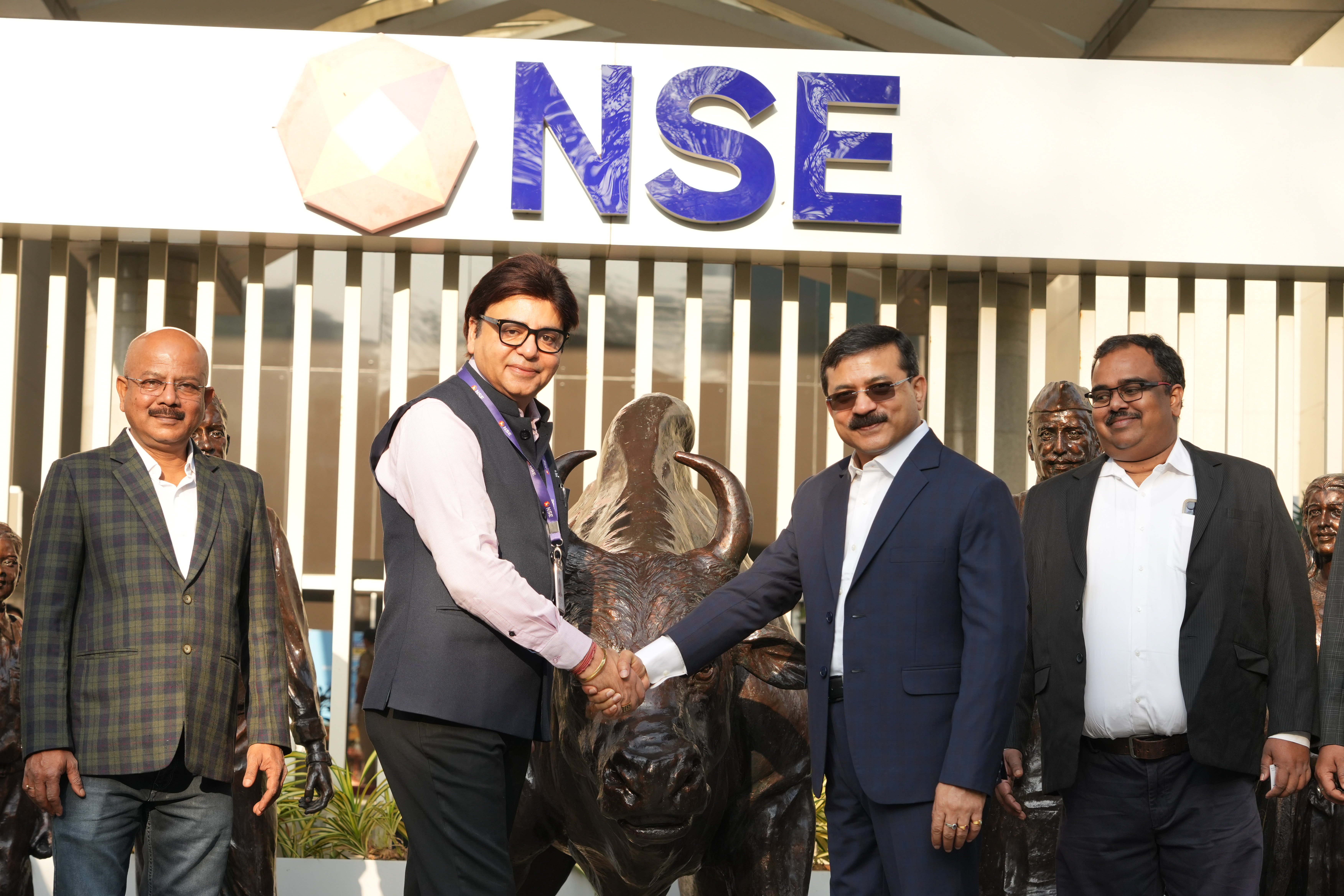 L-R - Dr. Harish Ahuja, Head - Listing, NSE with Mr. Keshab Kumar Halder, MD, Halder Venture Ltd