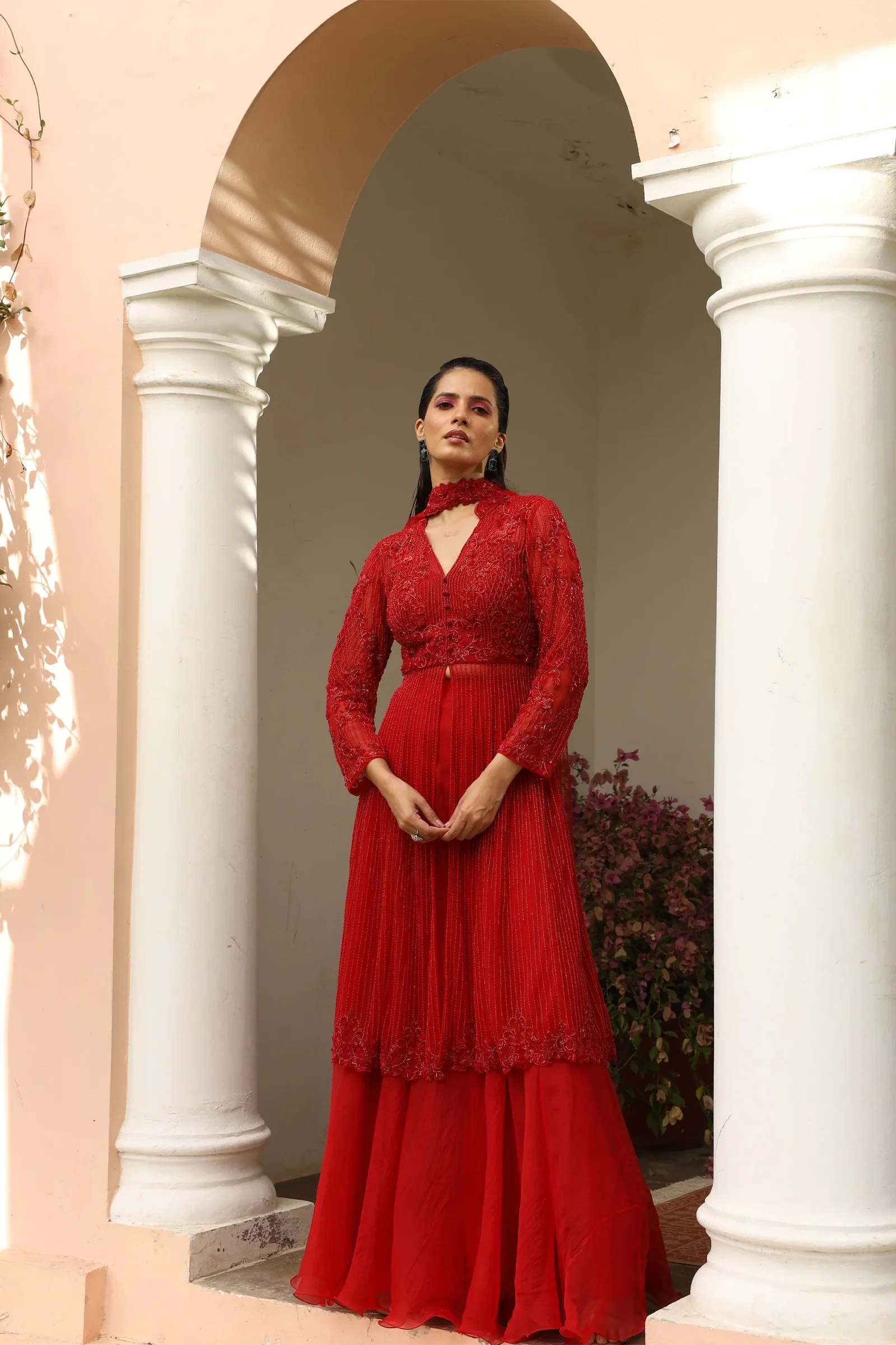 Saisha Short Anarkali with Sharara